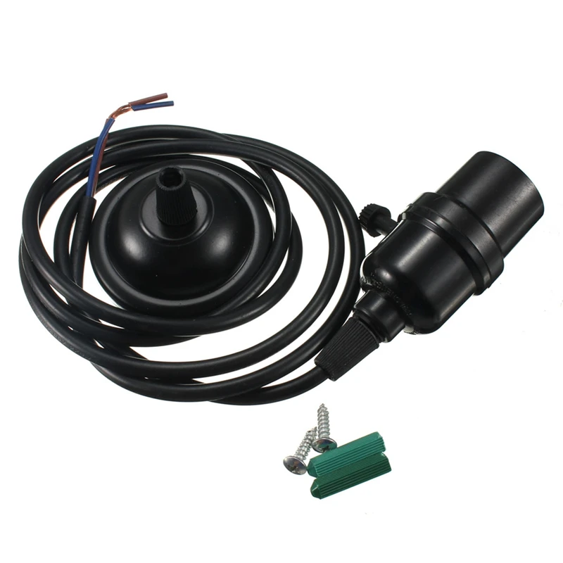 CLAITE E27 AC110-220V винт повесить держатель лампы подвесной потолок Винтаж промышленная лампа с выключателем