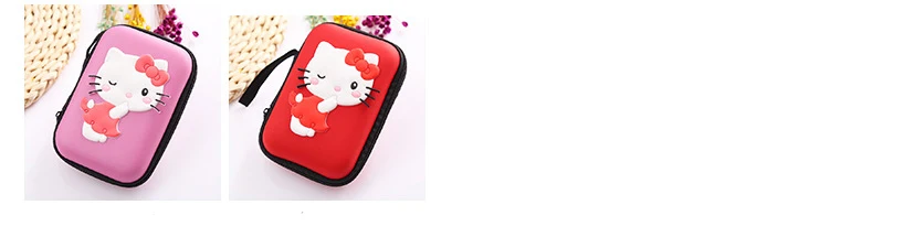 Многофункциональный милый мультфильм аниме квадратный Мобильный телефон наушники зарядный кабель сумка для хранения карты памяти U диск на молнии чехол для хранения