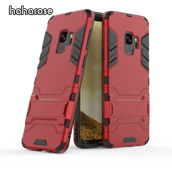 

50pcs 2 in 1 Kickstand Hybrid TPU + PC Stand Holder Case For Samsung S10 E 5G S9 S8 Note 9 8 Plus Shockproof Rugged Armor Cover