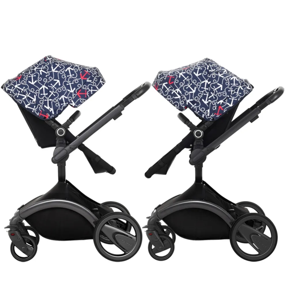 Babysing V GO 360 градусов вращающиеся колеса Высокая Пейзаж каретки Складная коляска