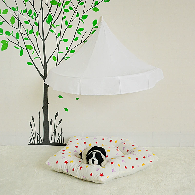 

New design 100% cotton pet nest Pet play House play teepee tent lovely warm dog play bed white color