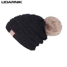 Женская Повседневная трикотажная бархатная шапка однотонная Теплая Зимняя кепка дамские шапочки 809-031