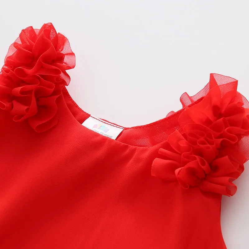 Casual Cute 2 3 4 5 6 8 10 Years Solid Color Bow Flower Sleeveless T-shirt+Shorts 2 Pcs Baby Kids Girls Summer Clothing Set