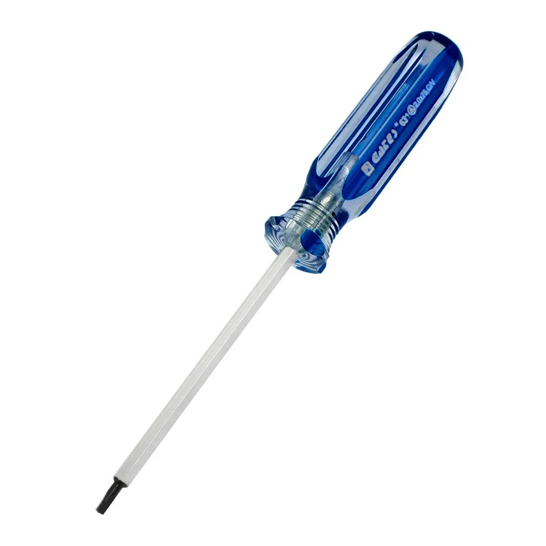 AYHF Blue Clear Plastic Handle 2mm x 75mm e Screwdriver Hand Toolin