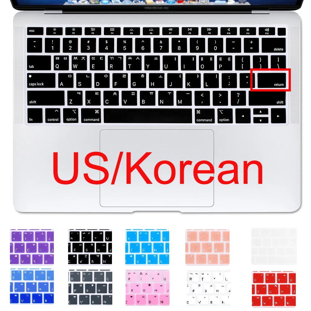 

Redlai Slim US Version Korean keyboard Cover for Macbook Air 13 2018 with Touch ID and Retina Display