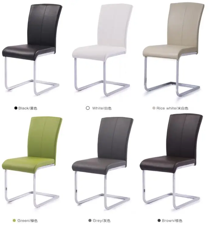 New Fashion European dining chair Stainless PU leather dining chair leisure back chair hotel furniture living room dining chair