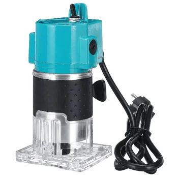 

600W Woodworking Electric Trimmer Wood Milling Engraving Slotting Trimming Machine Wood Laminate Palms Router Joiners Carving
