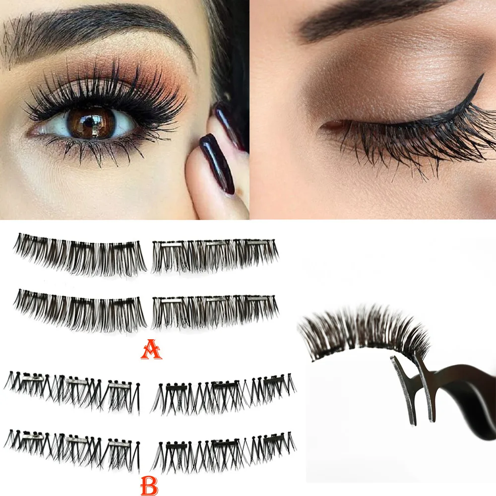 

Top SellingNEW Ultra-thin 0.2mm Magnetic Eye Lashes 3D Reusable False Magnet Eyelashe Professiona cosmetic Personality Eyelashes