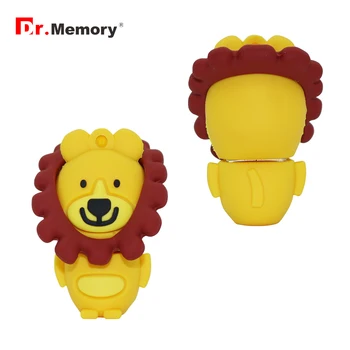 

Dr.memory Pendrive Yellow Cartoon Lion Usb Flash Drive128GB 64GB 32GB 16GB 8GB 4GB Cute King Usb Memory Stick Animal Flash Disk