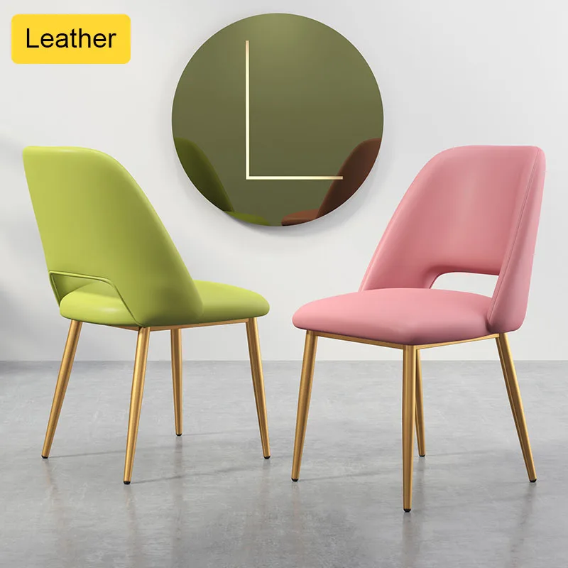 Modern Minimalist Nordic Stainless Steel Dining Chair Casual Stainless Steel Dining Chair