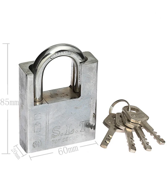 1pc Heavy Duty Shrouded Shackle Protective Padlock Top Security Lock
