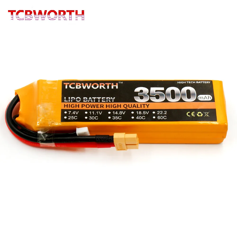 RC lipo battery 2S 7.4v 3500mAh 60C For RC Airplane Quadcopter Helicopter Drone Li-ion battery