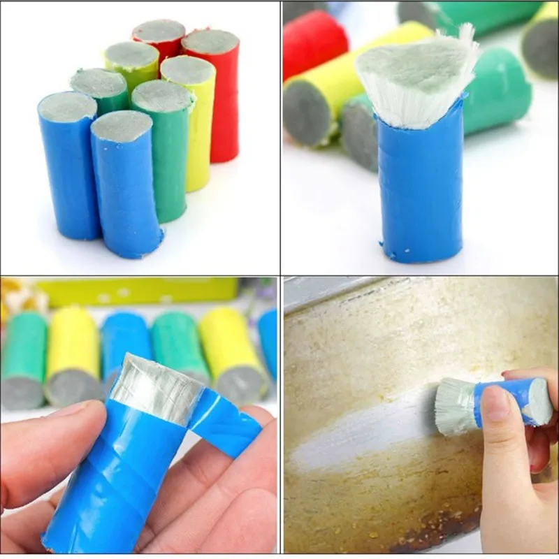 

4PCS Stainless Steel Cleaning BrusheS Rod Stick Metal Rust Remover Cleaning Pot Brush Magic Super Metal Rust Remover Eraser