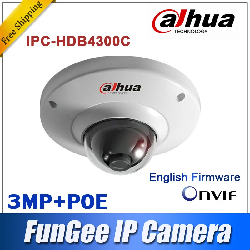 for Dahua IP Camera IPC-HDB4300C 3.6mm IP Security Camera 3MP megapixel IP Camera PoE Dahua Dome Camera Surveillance Camera