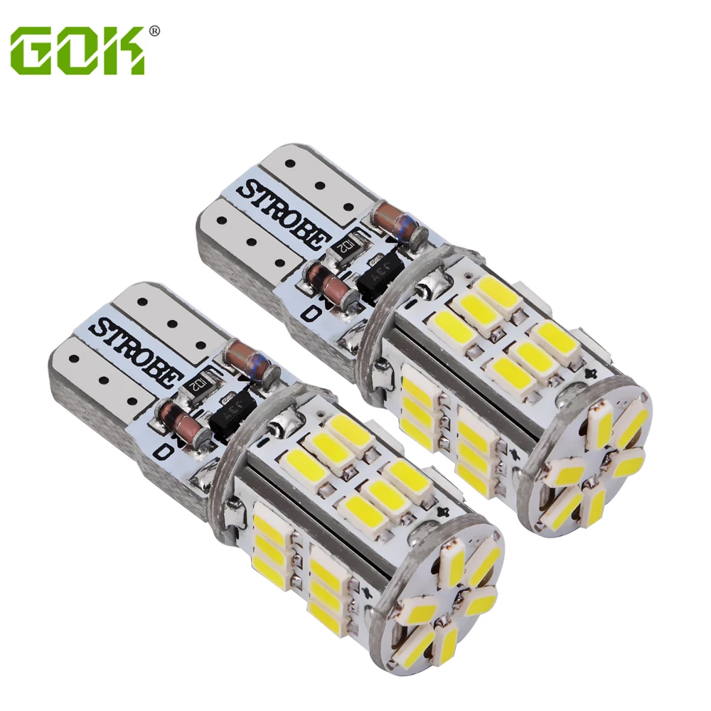 2pcs/lot T10 led Strobe flashing W5W 30led 3014 SMD LED lasting shine