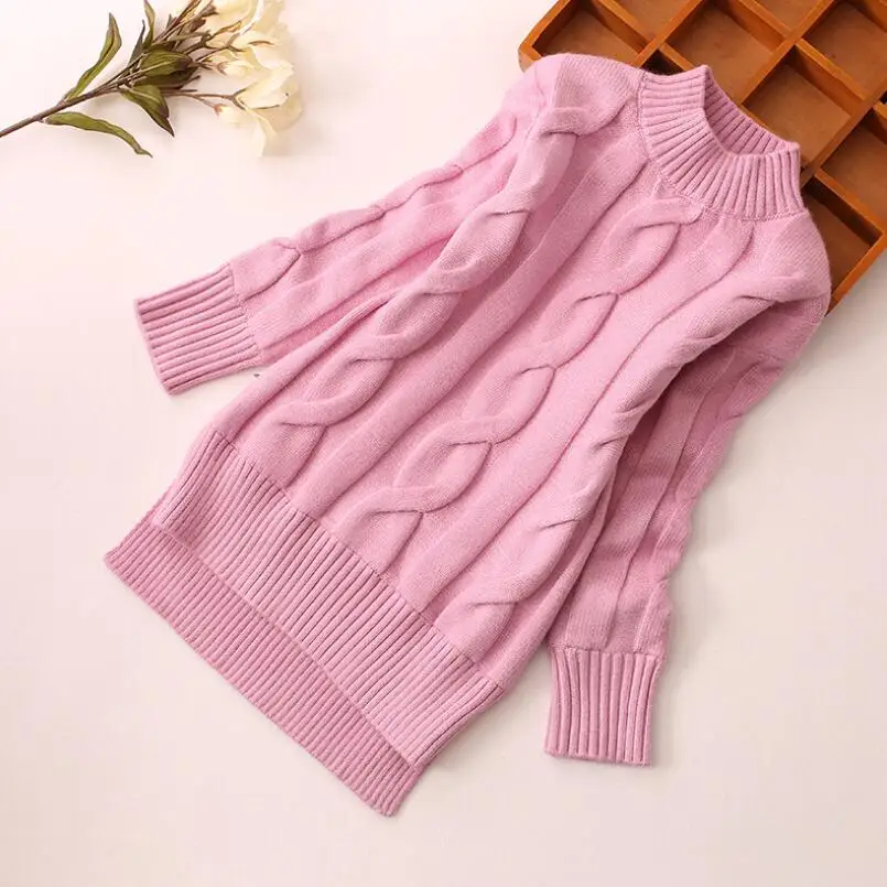 

2018 Christmas Winter Warm Thick Long Sleeve Baby Toddler Teenager Child Clothes Girl Sweater Tops Kids Pullover Sweaters JW4302