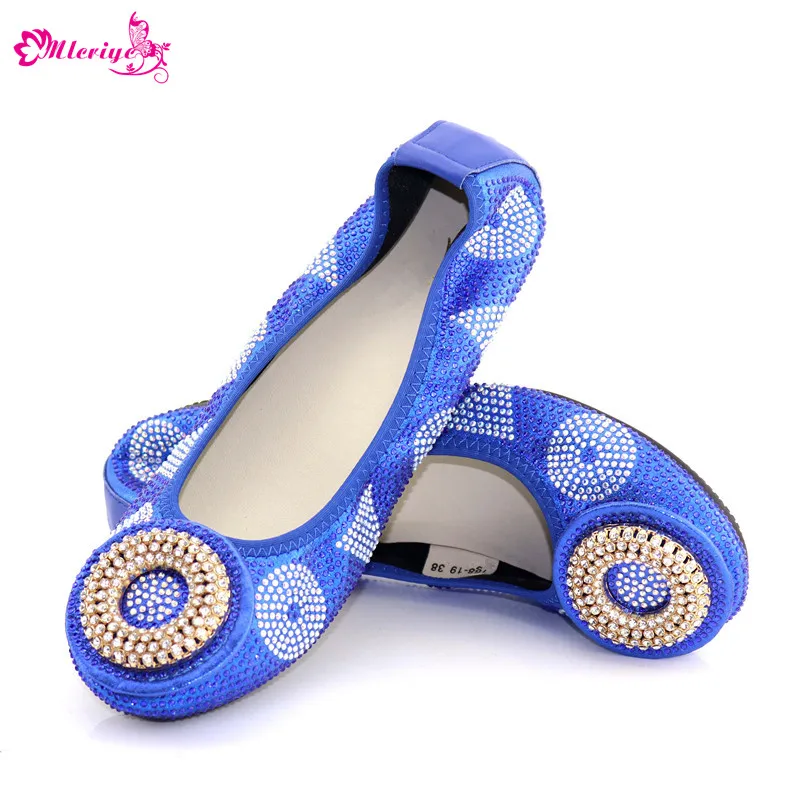 

African ladies fashionable and elegant Women shoes blue women flats Shoes Woman Genuine shoes Flats Slip Women's Flat Shoes