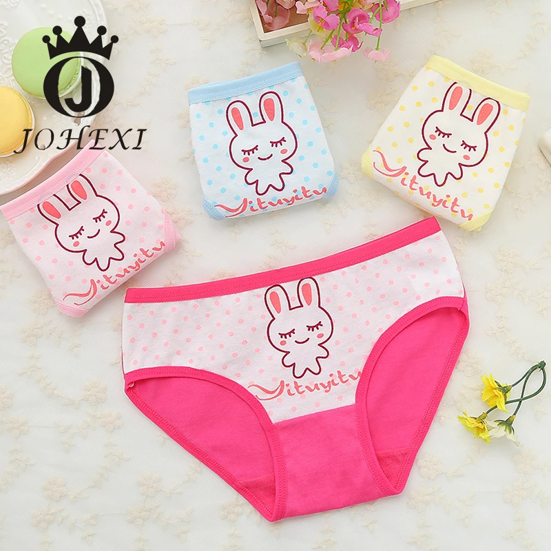 JOHEXI Cartoon Rabbit Design Girl Kid Underwear 100 Cotton Girls Kid