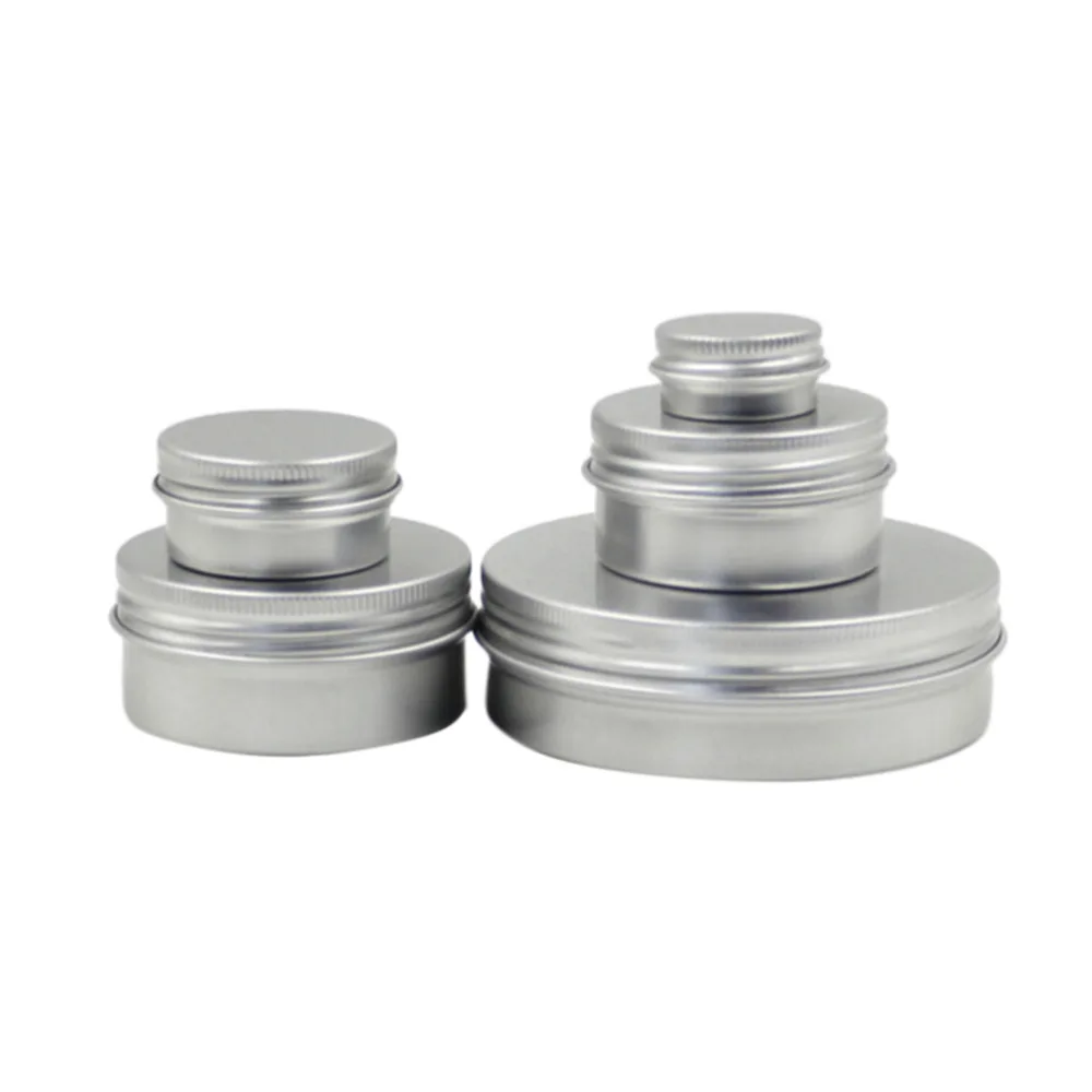 10/20/50ml Empty Aluminum Jars Refillable Cosmetic Bottle Ointment Cream Sample Packaging
