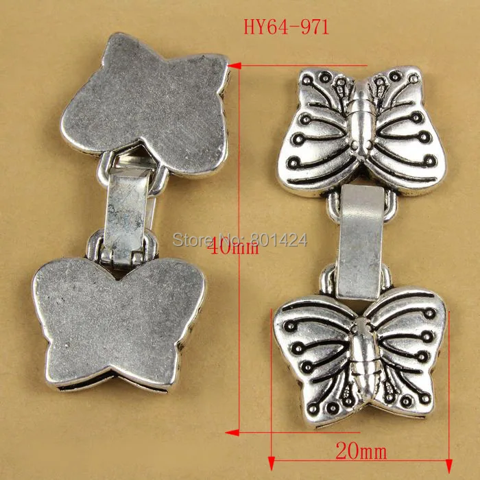 

free shipping 6set 64-971 antique silver End cap Jewelry butterfly Clasp jewelry clasps leather cord connectors diy watch clasp