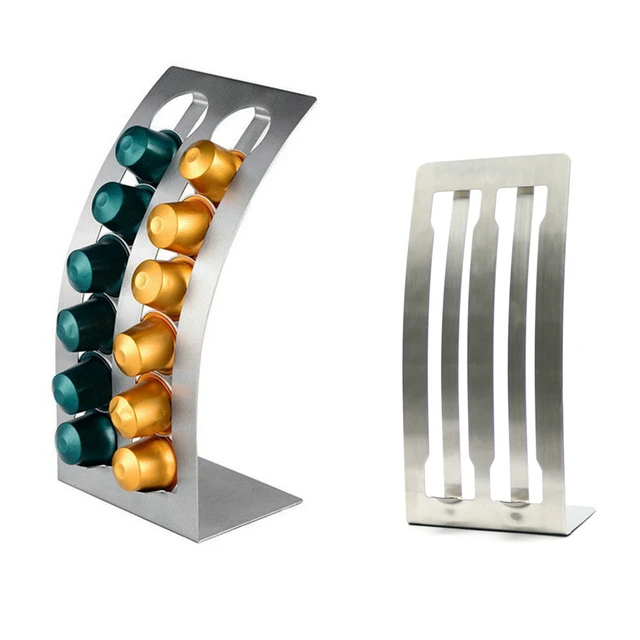 Best Offers 1Pc L-Shaped Coffee Capsule Pod Holder Rack for Storage 12Pcs Nespresso Capsules