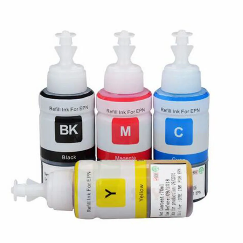 4 color 70ml 1 set Printer Ink Refill Ink Kit for Epson L222 L300 L312