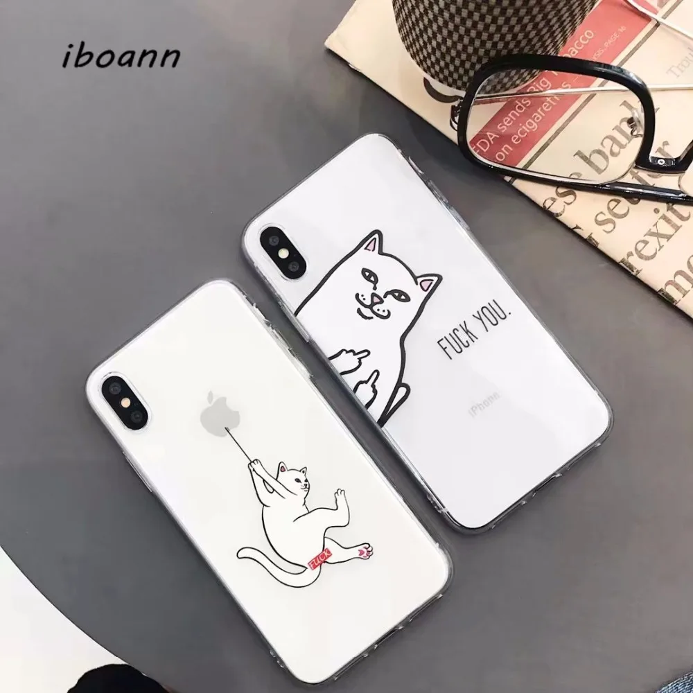 Iboann стильная футболка с изображением персонажей видеоигр kuso средний палец кошка