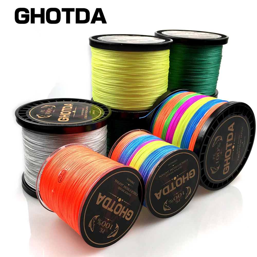 

GHOTDA Brand 1000M PE Braided Fishing Line 8 Strands 22-78LB Multifilament Fishing Line for Carp Fishing Wire for All Fishing
