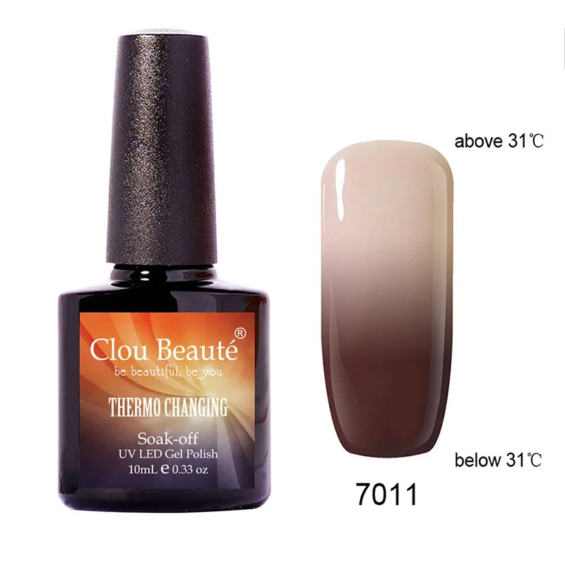 Clou Beaute термо-сменный Гель-лак для ногтей отмачиваемый УФ-Гель-лак для ногтей горячая Распродажа Гель-лак для температуры лак стойкий лак - Цвет: 7011