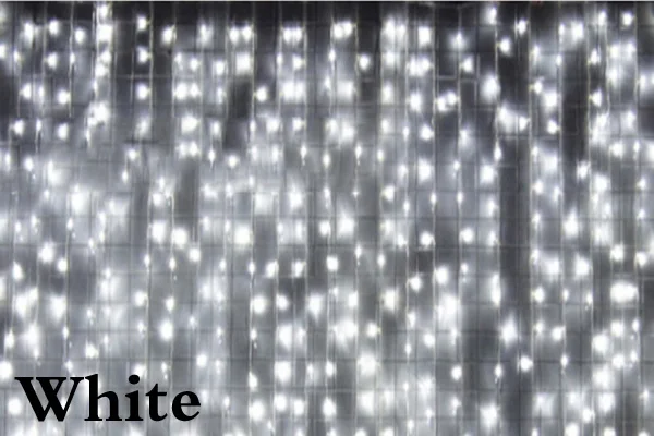 3X 3M занавес светильник светодиодный струнный светильник сказочная Сосулька Светодиодный Рождественская гирлянда Свадебная вечеринка патио окно открытый струнный светильник Декор - Испускаемый цвет: Белый