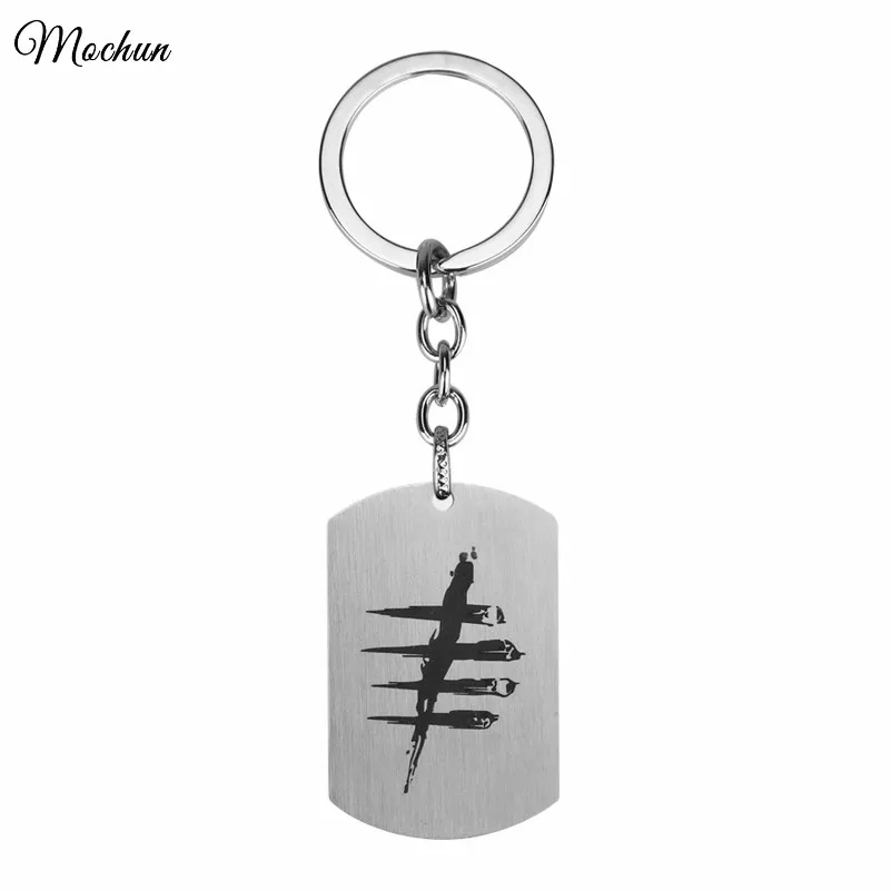 

MQCHUN 2017 Hot Game Dead by Daylight Dog Tag Keychain DroidHaunt Keyring Men Key Rings Gift Chaveiro Car Key Chains Jewelry