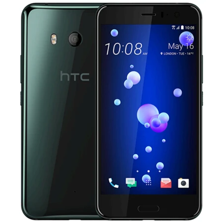 Htc U11, 64 Гб ПЗУ, 4 Гб ОЗУ, две sim-карты, разблокированный LTE Android 5,5 дюймов, 12 МП и 16 МП, Восьмиядерный процессор Snapdragon 835, NFC, отпечаток пальца, type-C - Цвет: black