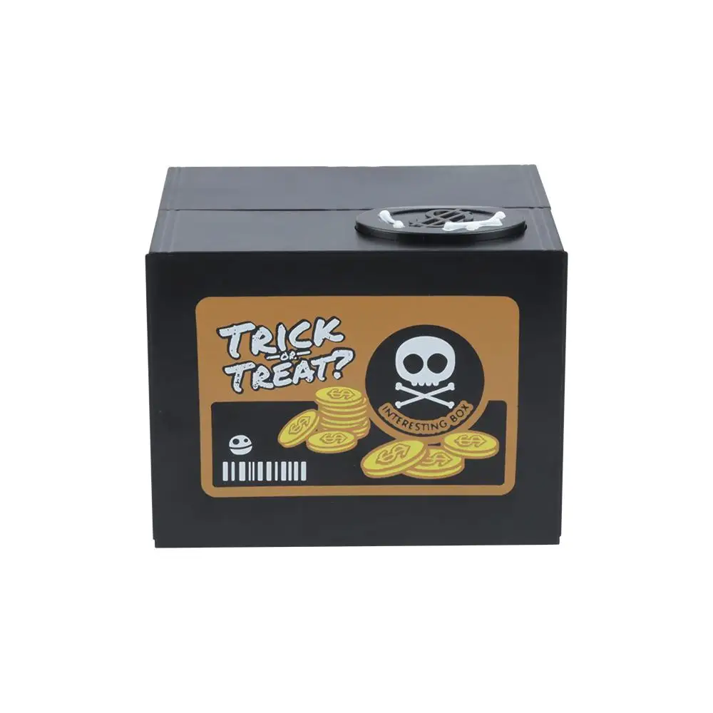 1 pcs Never Open Skull Decoration Money Box Skeleton Coin Bank Ghost