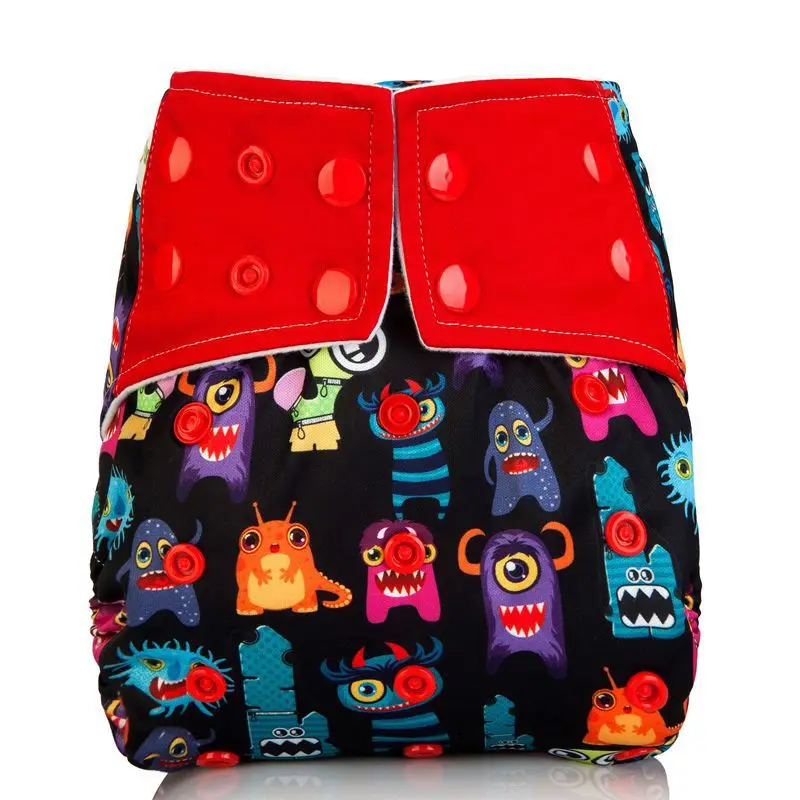 1pcs baby Cloth Diape baby nappy One Size AIO Diaper Breathable with