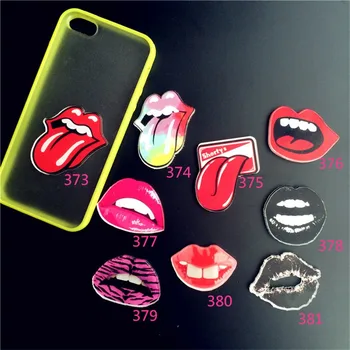 

Hot-selling Acrylic Badge HARAJUKU Stone Red Lips Big Tongue costumes Badge Pin up Women Bag Souvenir Broche XZ09