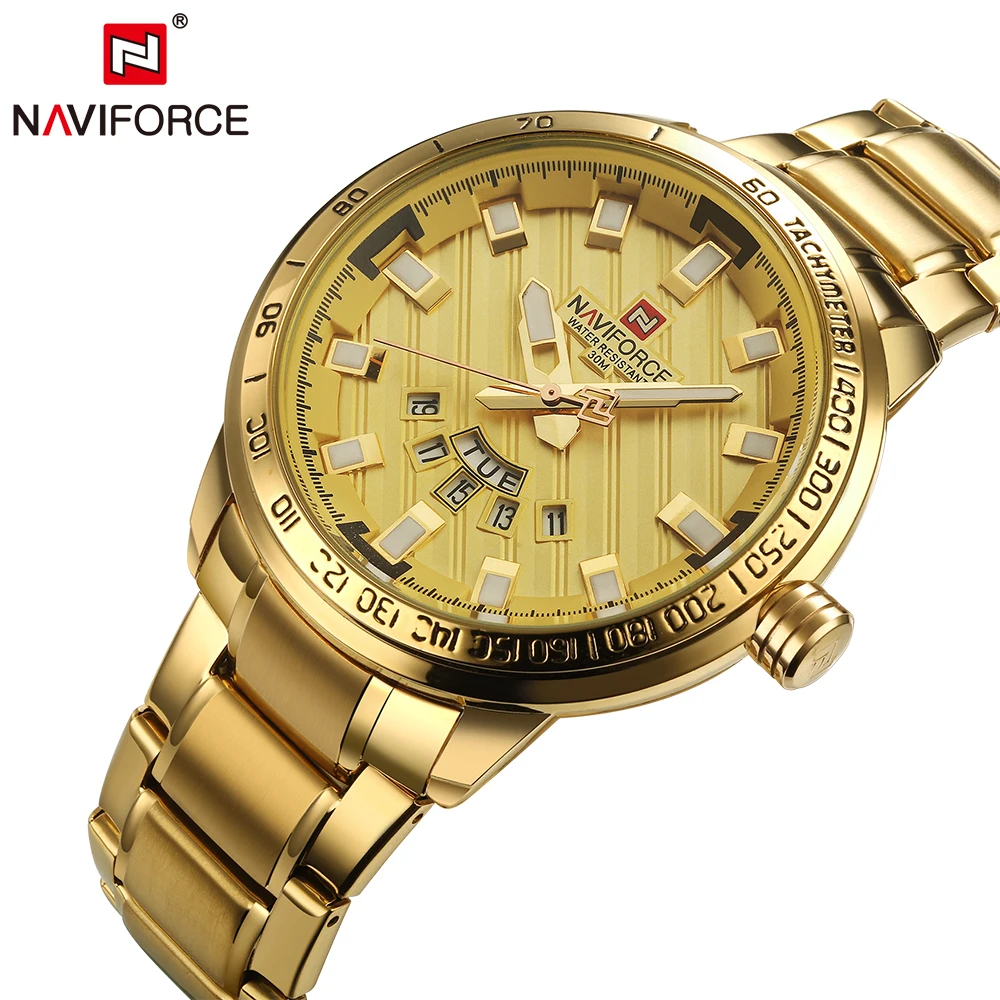 

2017 NAVIFORCE Luxury Brand Sports Watches Men Steel Quartz Watch Man Waterproof Clock Men's Wristwatches relogio masculino