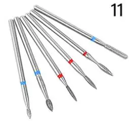 6pcs/set Diamond Nail Drill Milling Cutter Bits Rotary Burr Electric For Manicure Machine Cuticle Nail Art Remover Tools - Цвет: Темно-синий