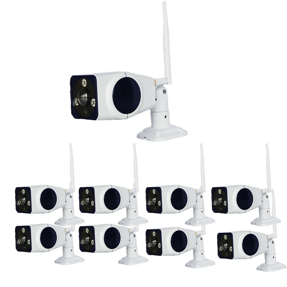 

9pcs IPC JIVISION Security Camera 1MP WiFi Bullet IP Camera p2p Metal Casing Network Camera Waterproof CCTV IP Cameras Outdoor