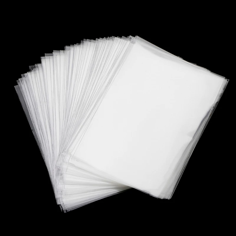 

200Pcs Transparent PVC Self Adhesive Card Protector Sleeve 65x90mm For Magical Gathering Board Game
