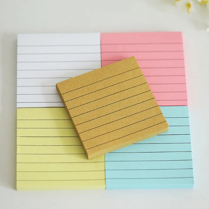 

4 Set Soild Color Memo Pad Diy Kawaii Stationery School Stationery Set Office Supplies Notepad Cute Sticky Notes Gifts