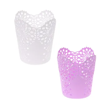 

Hollow Flower Brush Storage Pen Pencil Pot Holder Container Desk Organizer Gift