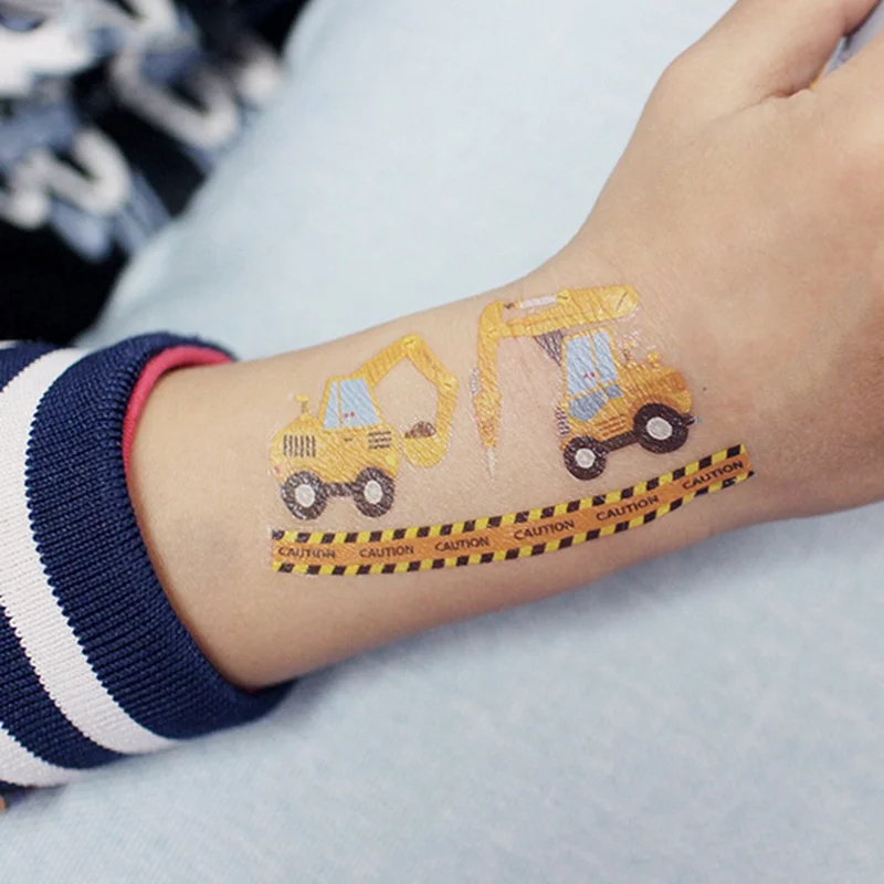 Крутая мультяшная Временная тату-наклейка с красными автомобилями для мальчика, детский фильм, тату для детей, боди-арт, передача воды, временные татуировки-наклейки