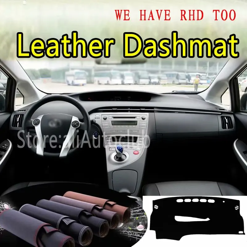 

For Toyota Prius (XW30) 2009-2014 2010 2011 Leather Dashmat Dashboard Cover Dash Mat SunShade Carpet Custom Car Styling LHD+RHD