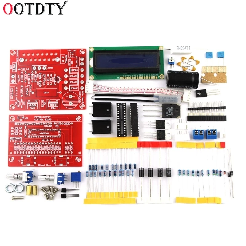 0-28V 0,01-2A Регулируемый DC Регулируемый источник питания DIY Kit ЖК-дисплей регулируемая мощность kitкороткого замыкания/тока-предельная защита