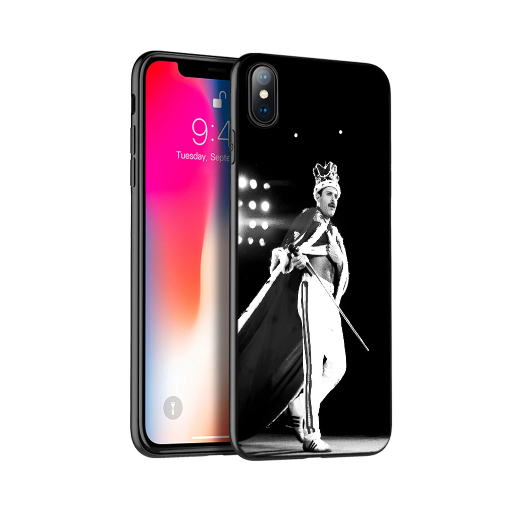 Черный чехол ТПУ для iphone 5 5s se 6 6s 7 8 plus x 10 силиконовый чехол для iphone XR XS 11 pro MAX чехол Фредди Меркури Queen band - Цвет: 17980