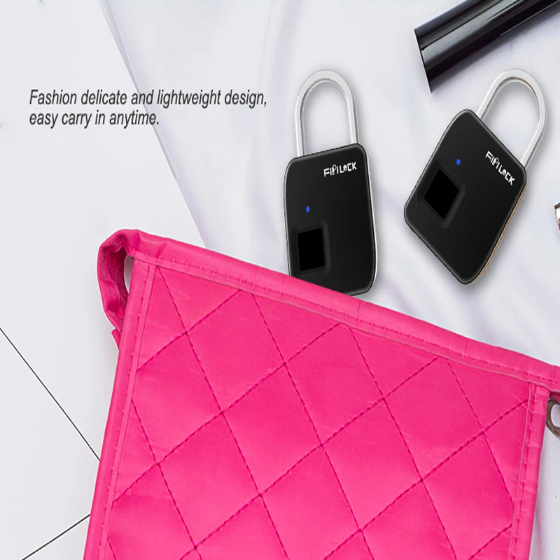 

touch unlock smart Fingerprint lock Alloet Waterproof Keyless Anti-Theft Padlock with Zinc alloy