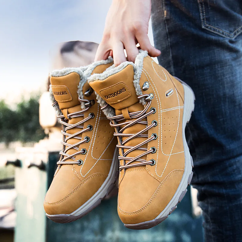 Männer Stiefel Winter Mit Pelz 2018 Warme Schnee Stiefel Männer Winter Stiefel Arbeit Schuhe Männer Schuhe Mode Gummi Ankle Schuhe 39-46