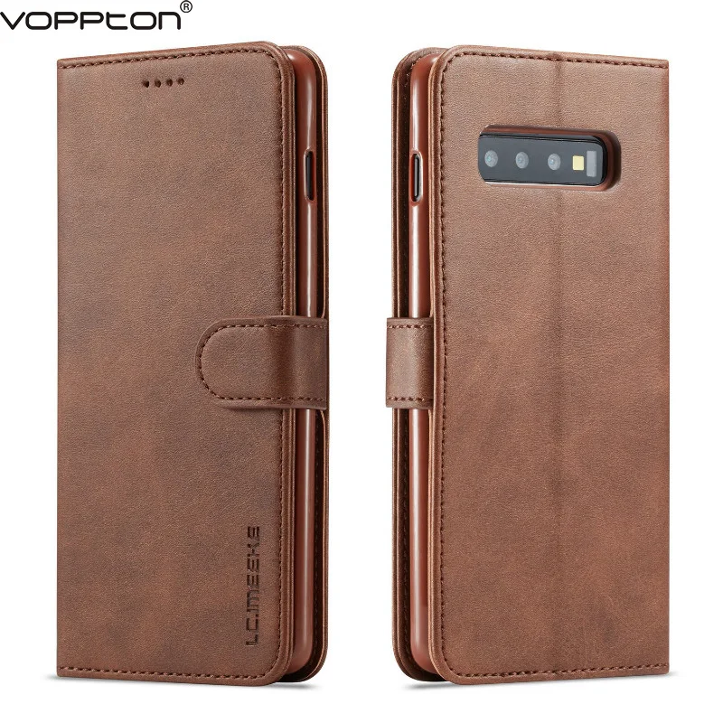

Leather Wallet Case For Samsung Galaxy S10 Plus S10e Case Flip Stand With Card Pocket Phone Cover For Samsung galaxy S10 S10e