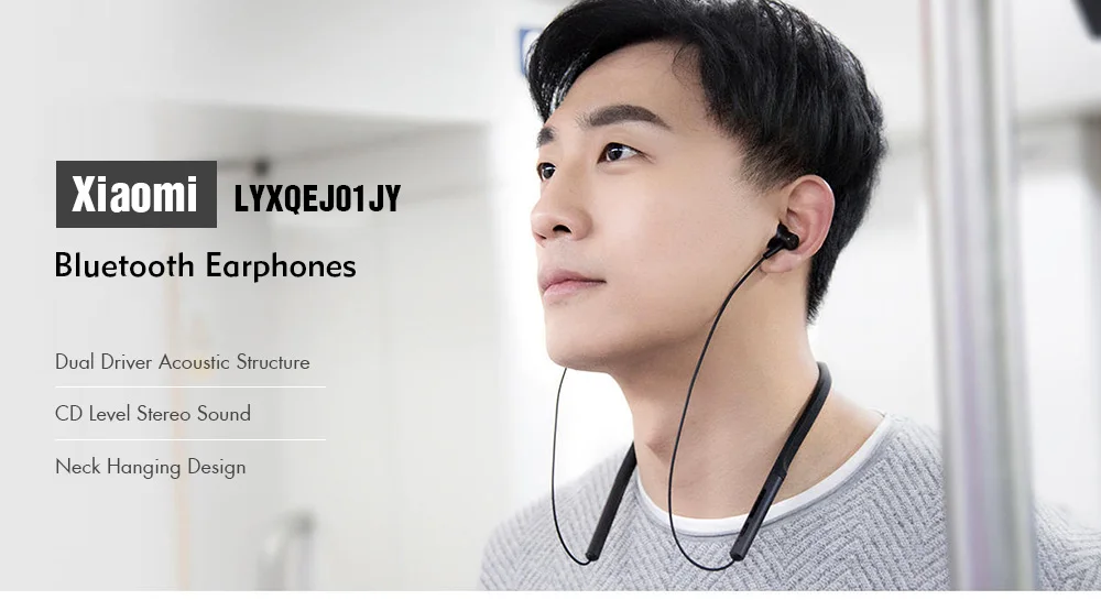 Xiaomi LYXQEJ01JY Bluetooth Earphones Necklace Sports Earbuds 