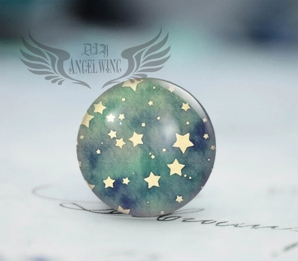 

12-40mm New Fashion Handmade Photo Glass Cabochons stars